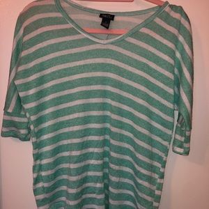 Rue 21 striped mint and white sweater
